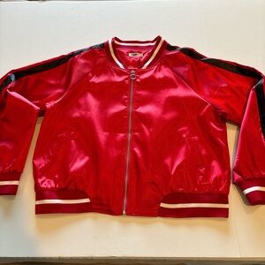 Sporty Streetwear Varsity Moto Inspired Retro Style Casual Bomber Jacket Sz XL